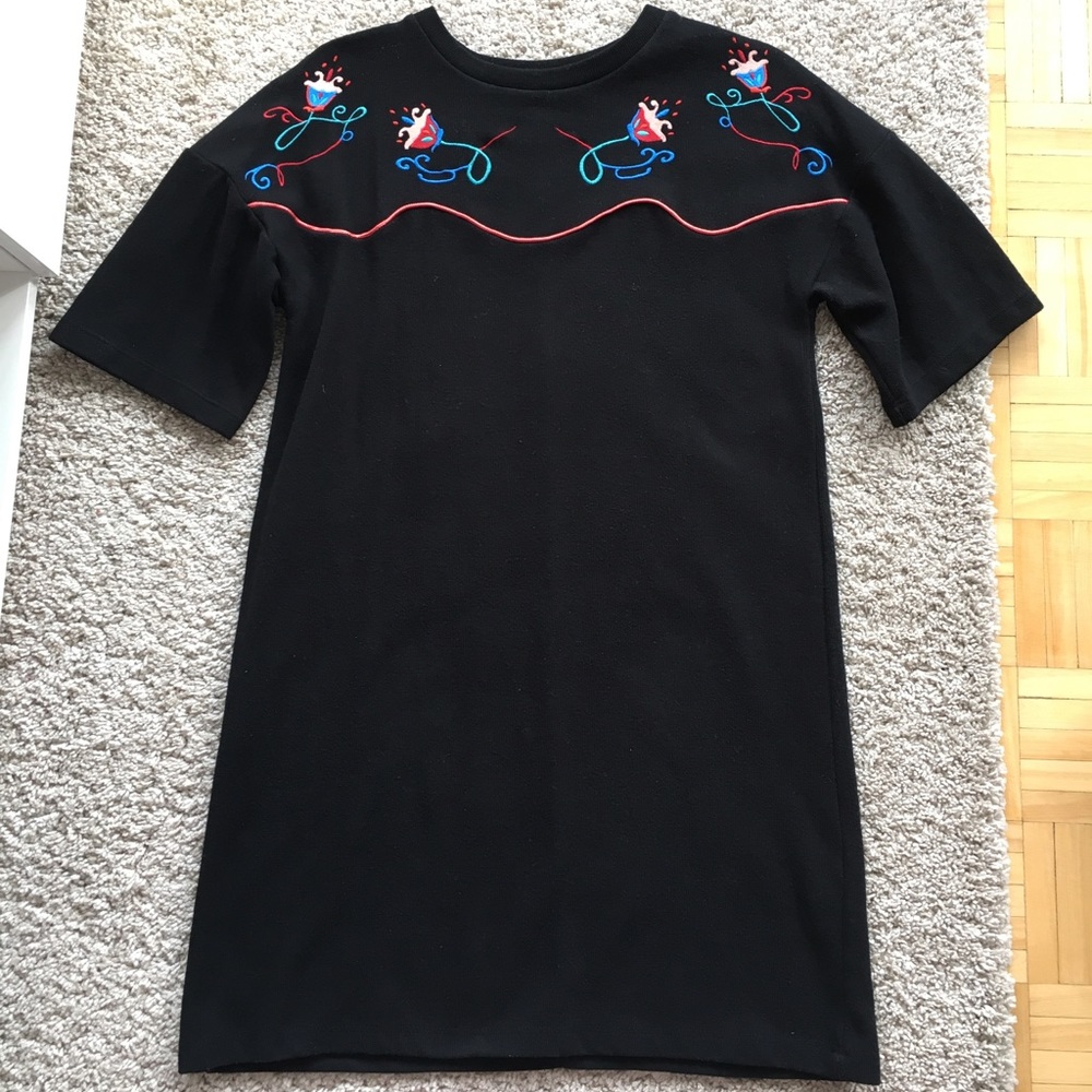Zara TRF Floral Embroidered dress